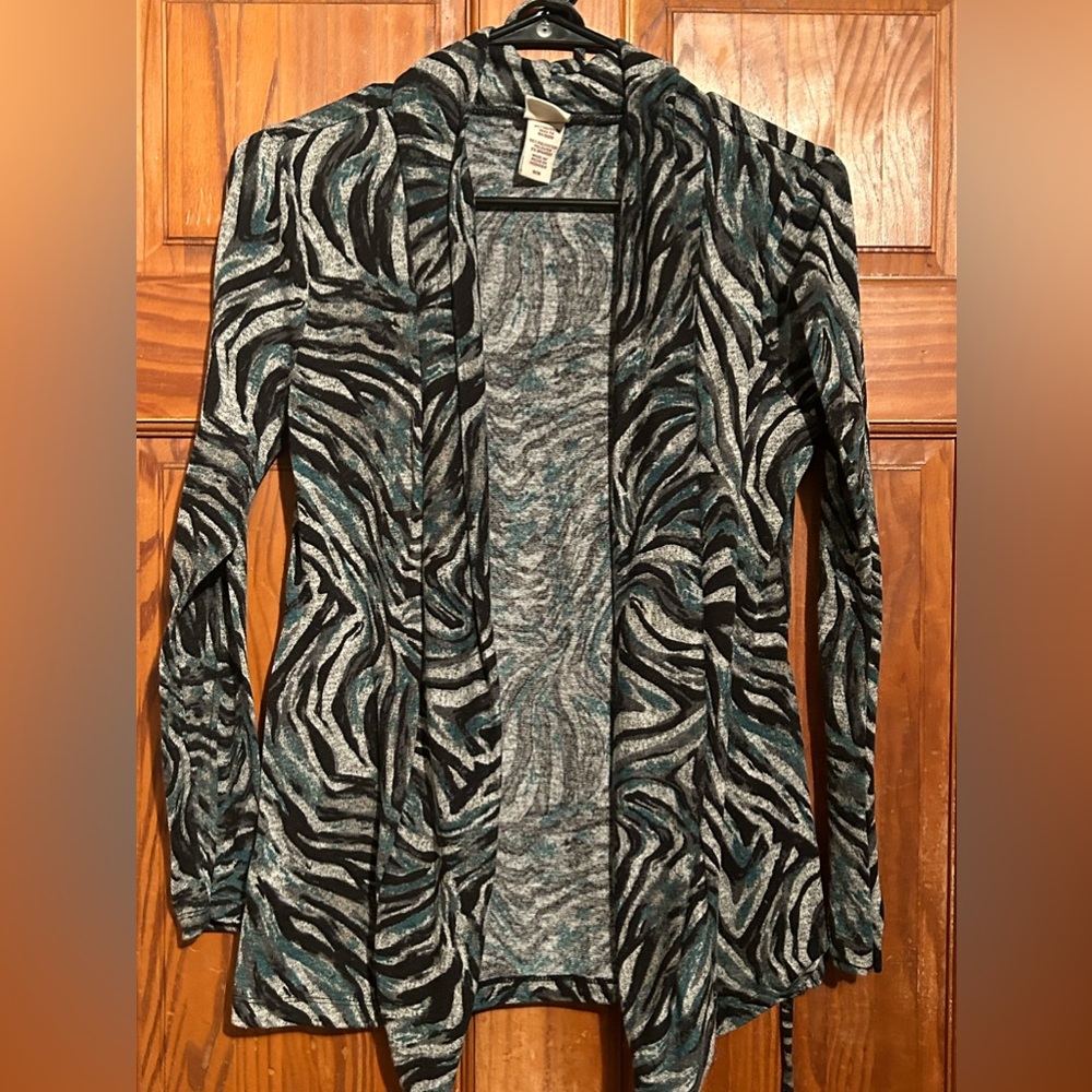 Covington Swirl Waist Tie Sweater Size Medium